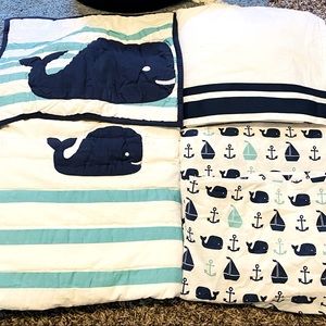 Pottery Barn Kids Hampton Whale Baby Bedding Set